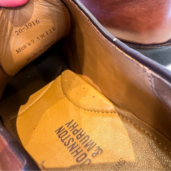 Johnston & Murphy Brown Leather Oxfords size 9.5 - Picture 8 of 8